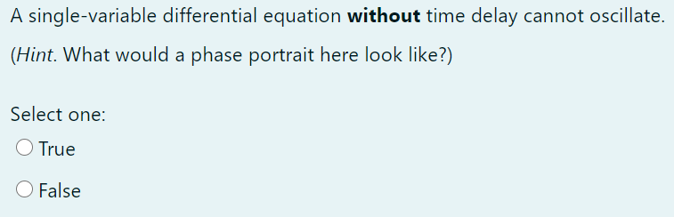 Solved A single-variable differential equation without time | Chegg.com