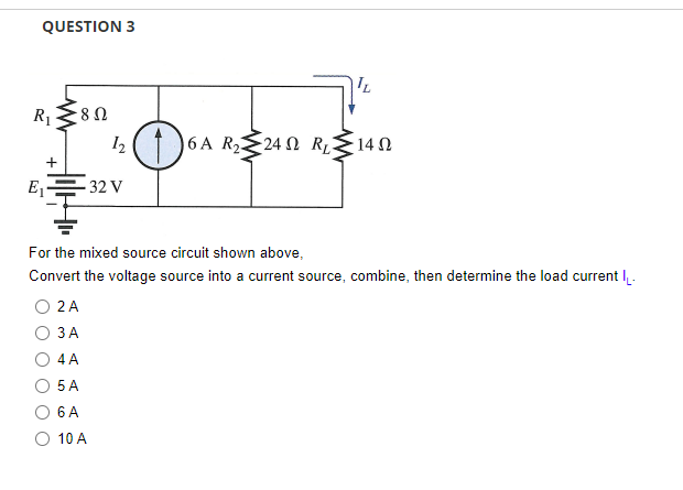 Solved QUESTION 3 For the mixed source circuit shown above, | Chegg.com