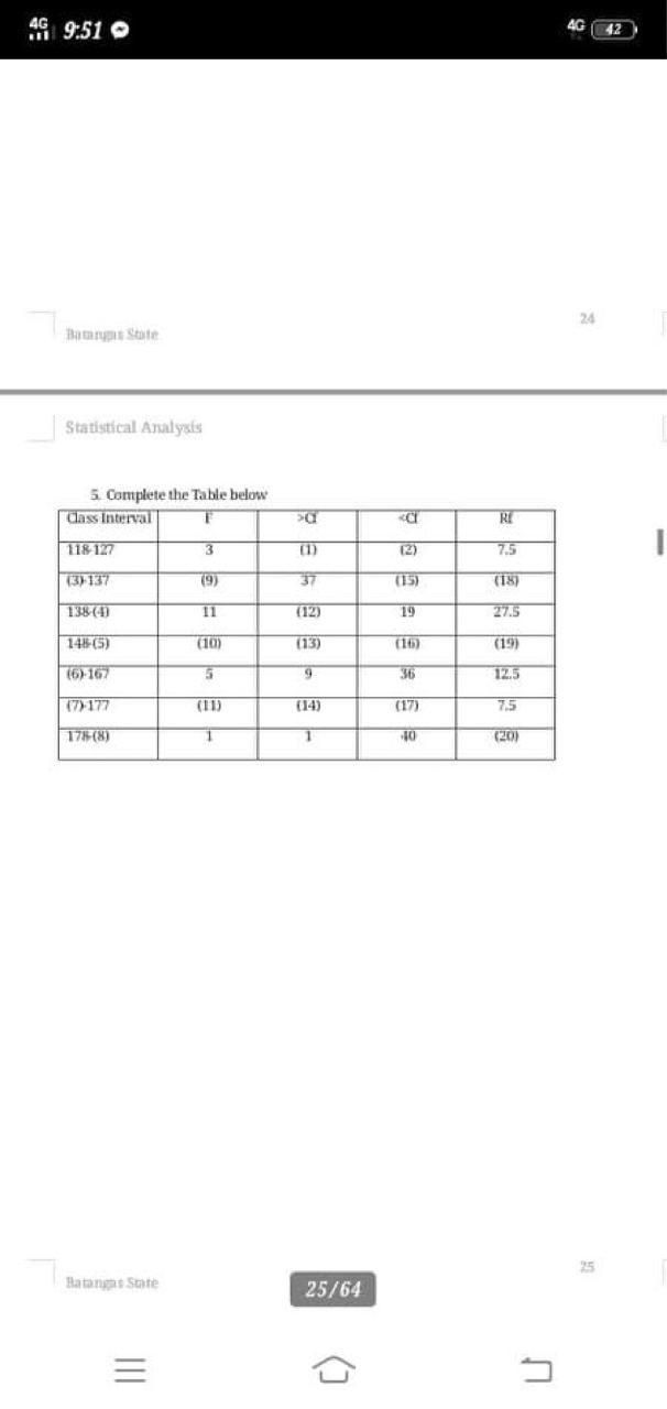 Solved AG 9:51 4G 43 Statistical Analysis Practice Exercises | Chegg.com