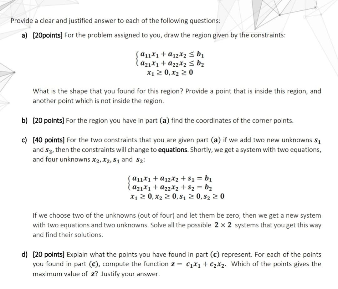 Solved Questions - 2 (20 points) You have the following