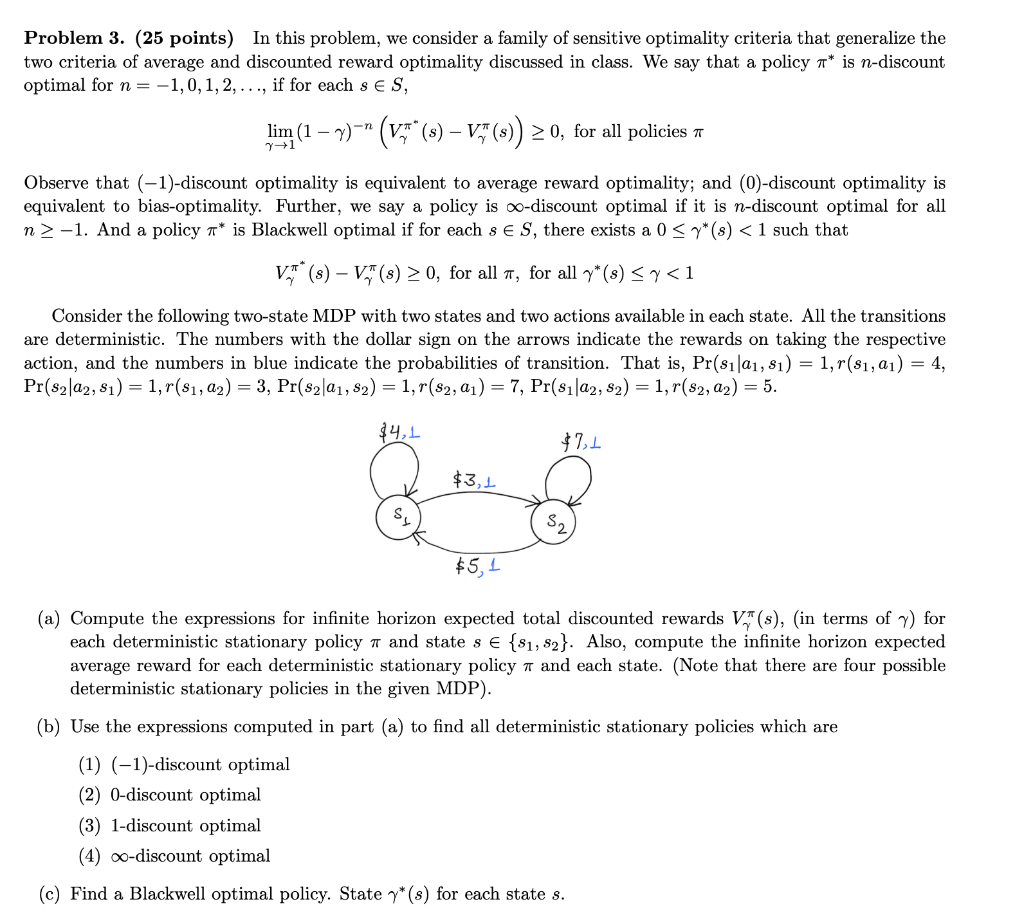 Problem 3. (25 Points) In This Problem, We Consider A | Chegg.com