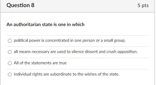 Solved Question 7 5 pts Protective democracy is a form of | Chegg.com