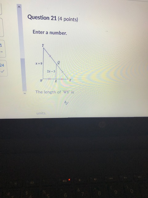 Solved Question 21 (4 points) Enter a number. 1 x+9 24 2x-3 | Chegg.com