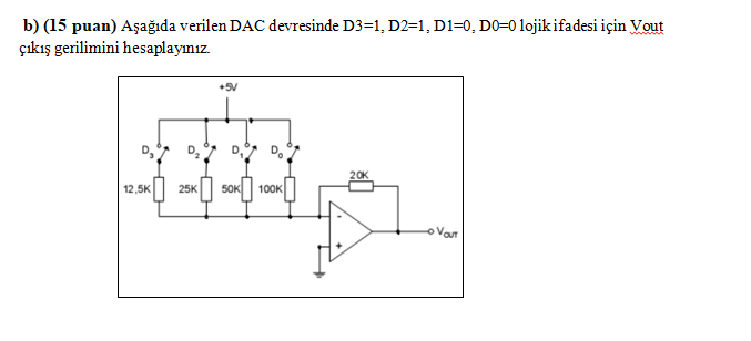 Solved Calculate the Vout output voltage for the logic | Chegg.com