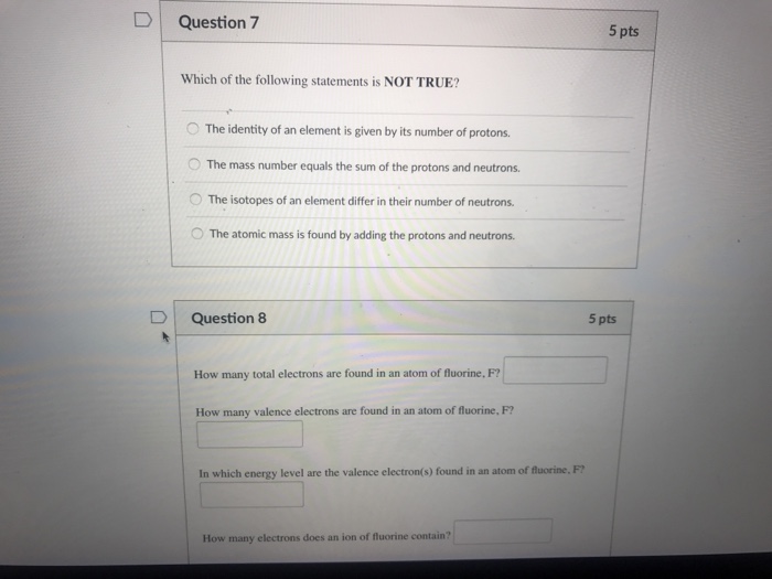 Solved D Question 7 5 pts Which of the following statements | Chegg.com