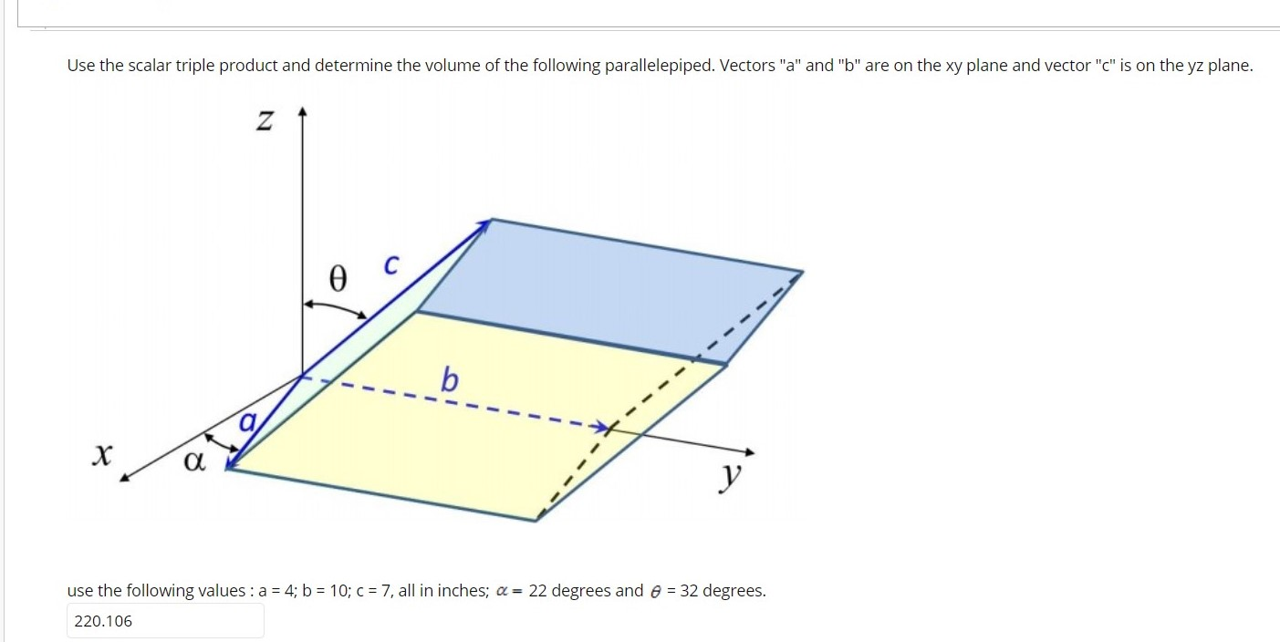 Solved Use the scalar triple product and determine the | Chegg.com