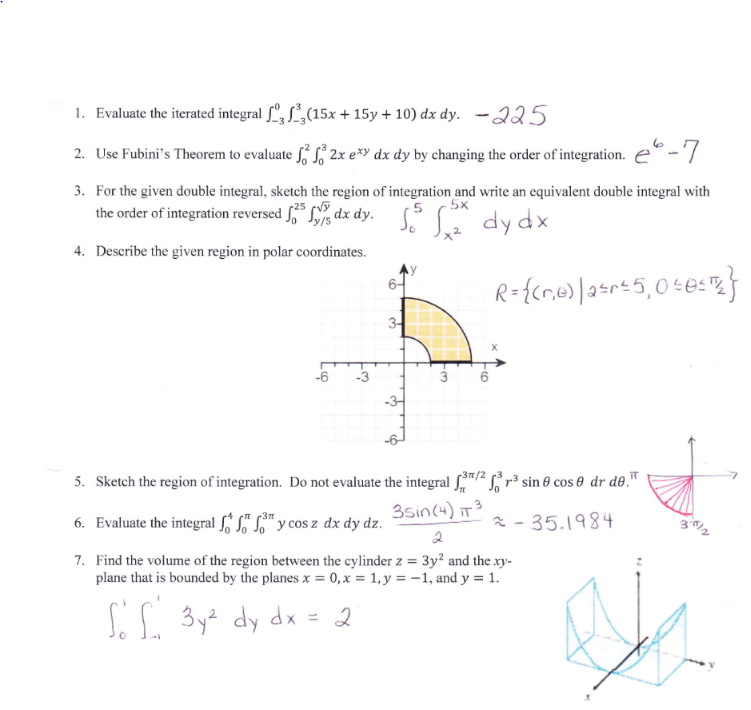 Solved 1. Evaluate The Iterated Integral ", L(15x + 15y + | Chegg.com