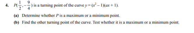 Solved 4. P(21,−49) is a turning point of the curve | Chegg.com