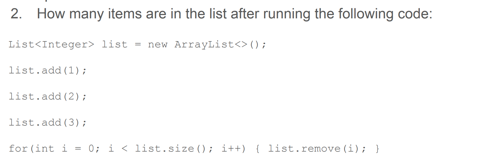 Solved 2. How many items are in the list after running the | Chegg.com