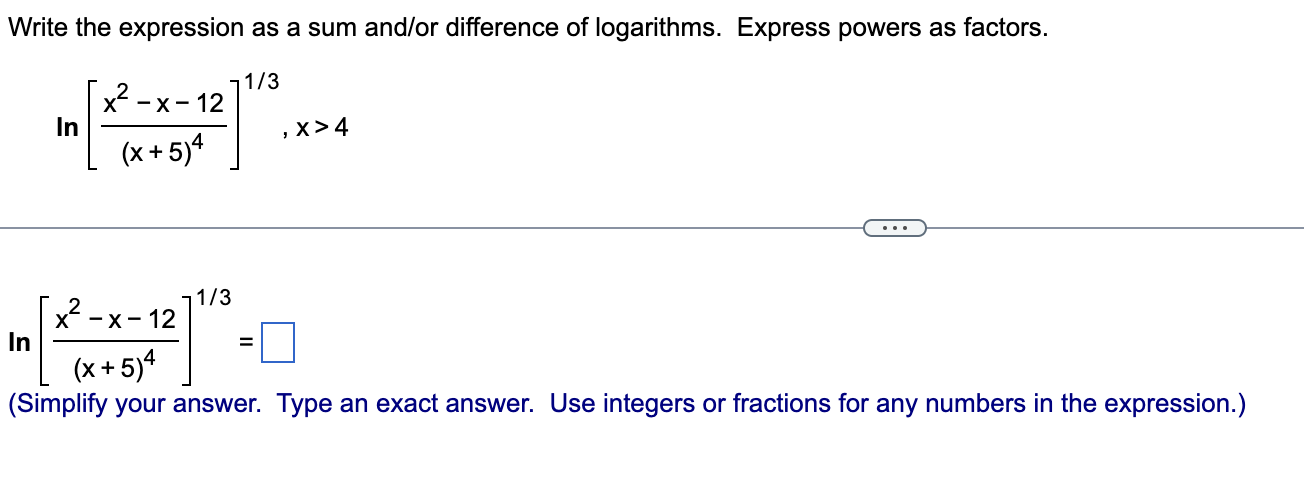 Solved Write the expression as a sum and/or difference of | Chegg.com