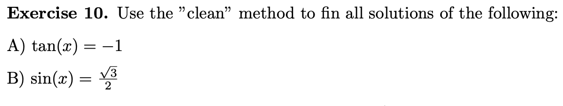 Solved Exercise 10. Use the 