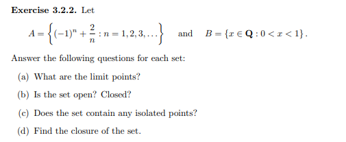 Solved Exercise 3.2.2. Let 4= {(-1)"+:. + N On=1,2,3... | Chegg.com