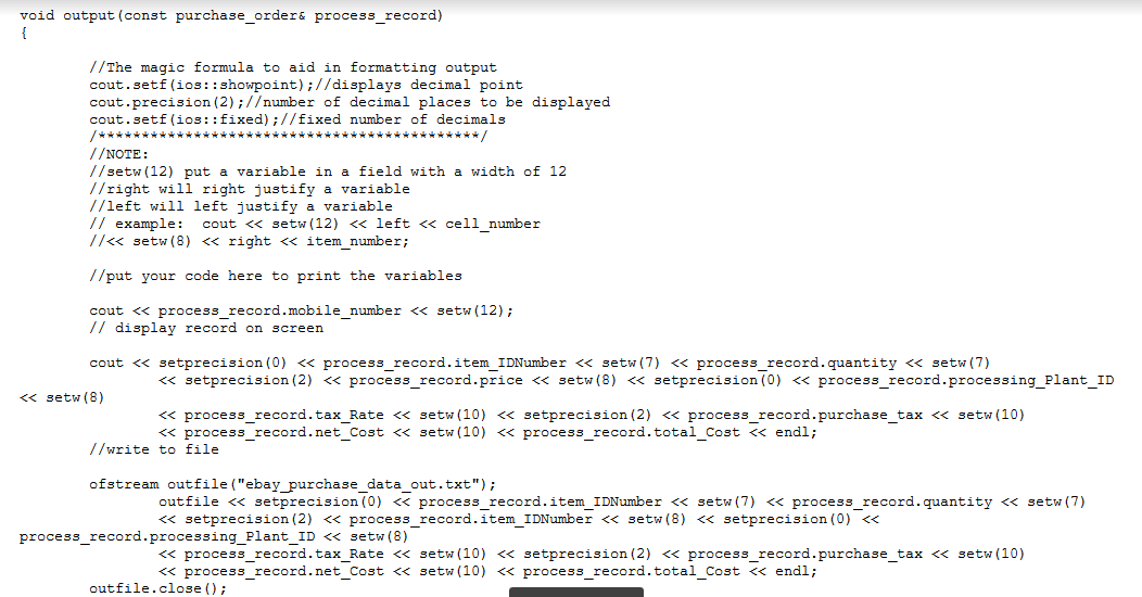 Solved C++. Display in row 3 need to remove all decimals