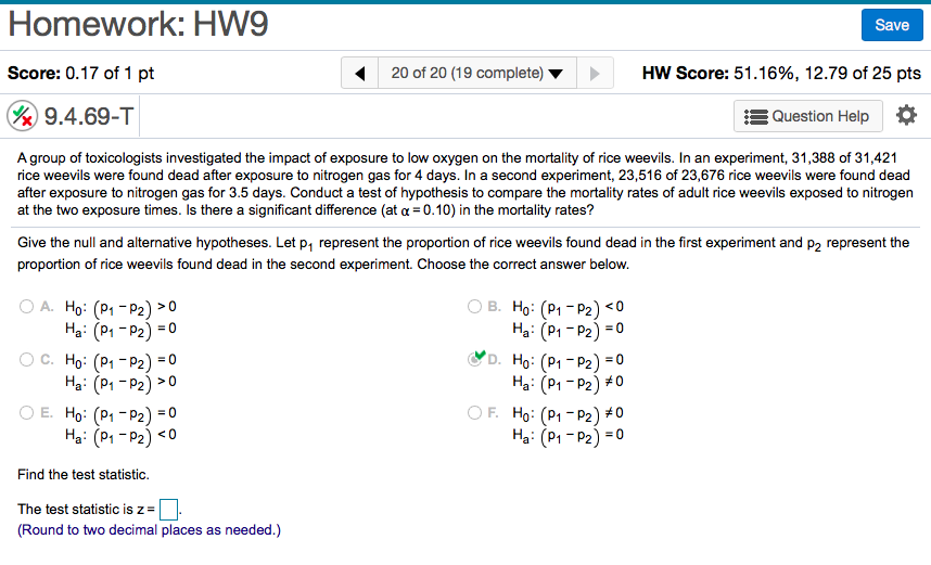 Solved Homework: HW9 Save Score: 0.17 Of 1 Pt 20 Of 20 (19 | Chegg.com