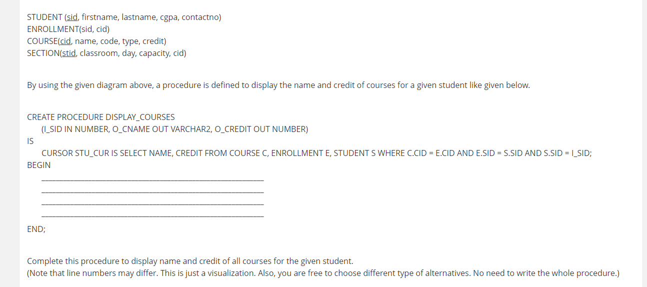 Solved STUDENT (sid, firstname, lastname, cgpa, contactno) | Chegg.com