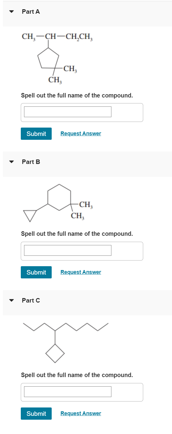 Solved Spell out the full name of the compound. Part B Spell | Chegg.com