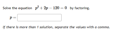 solve p 2 3p 2 0