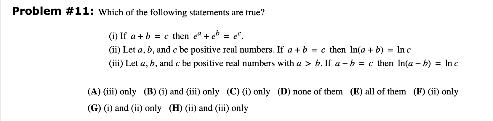 Solved Problem #11: Which of the following statements are | Chegg.com