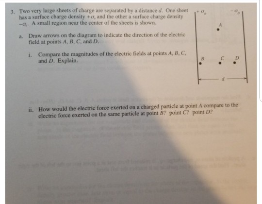 Solved: 3. Two Very Large Sheets Of Charge Are Separated B... | Chegg.com