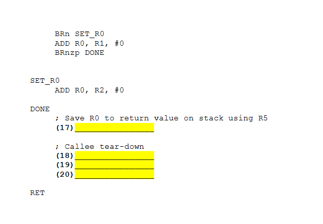 Problem 3 (20 points): C to LC-3 Conversion In this | Chegg.com