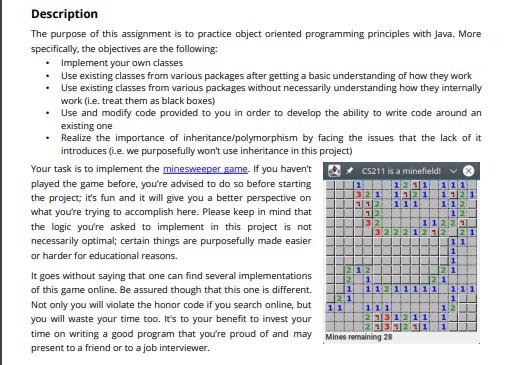 Solved Description The purpose of this assignment is to | Chegg.com