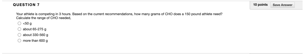 Solved QUESTION 7 10 points Save Answer Your athlete is | Chegg.com