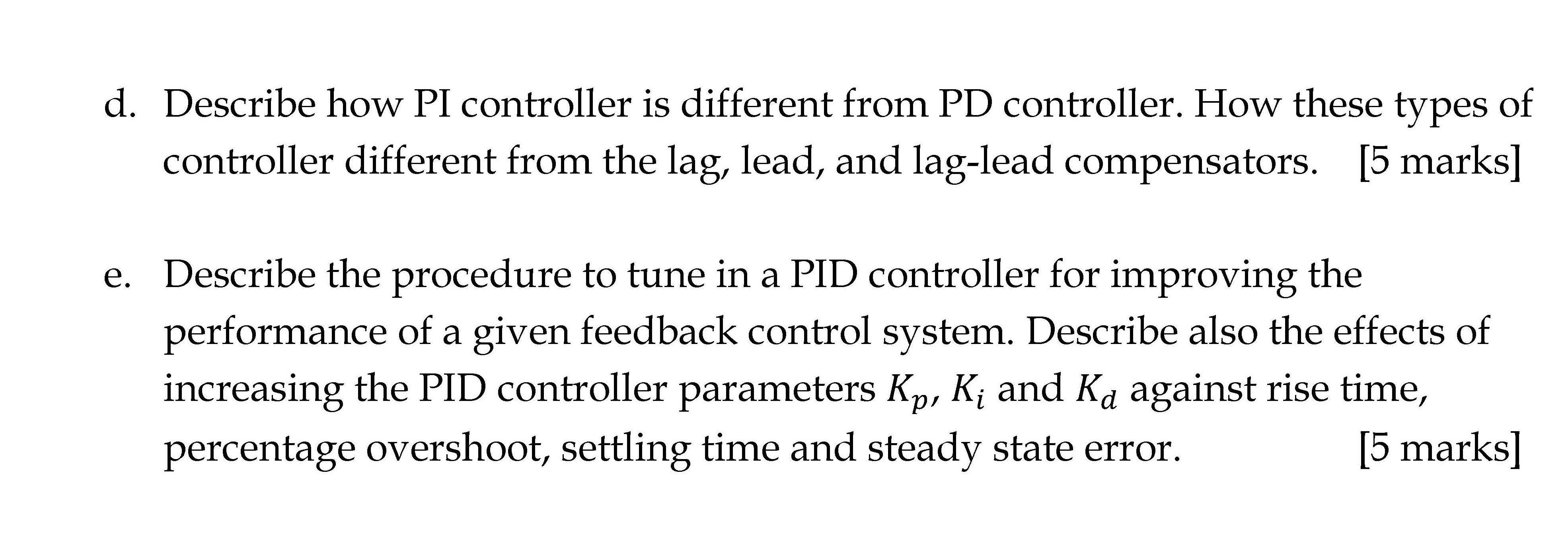 Solved B. Controller And Compensator [25 Marks] 2. | Chegg.com