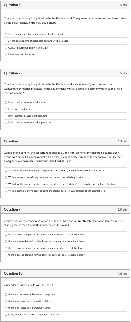Solved Consider an economy in equilibrium in the IS-LM | Chegg.com