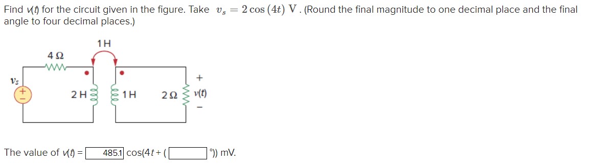 Solved Find V(t) For The Circuit Given In The Figure. Take | Chegg.com