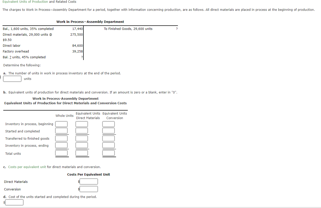 Solved Determine the following a. The number of units in