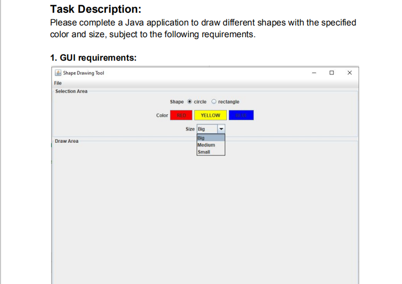 Task Description Please Complete A Java Application Chegg Com