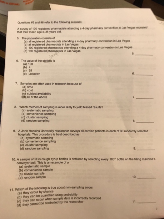 Solved A survey of 100 registered pharmacists attending a