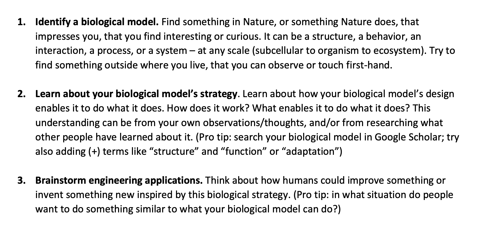 Solved The course is Bio-inspired design (ENGR 1320) Im | Chegg.com