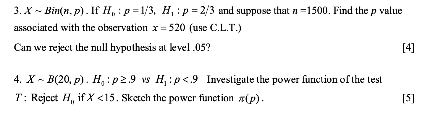 Solved 3 X Bin N P If H P 1 3 H P 2 3 And Sup Chegg Com