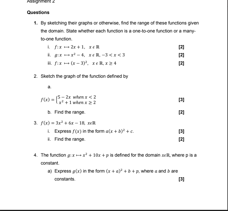 Solved Assignment 2 Questions 1. By sketching their graphs | Chegg.com