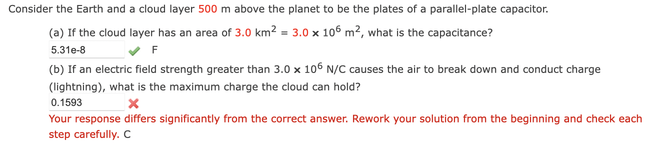 Solved Consider the Earth and a cloud layer 500m ﻿above the | Chegg.com