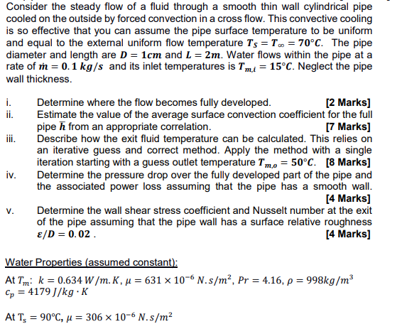 Solved Consider the steady flow of a fluid through a smooth | Chegg.com