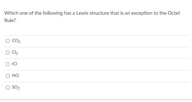 Solved Which one of the following has a Lewis structure that | Chegg.com