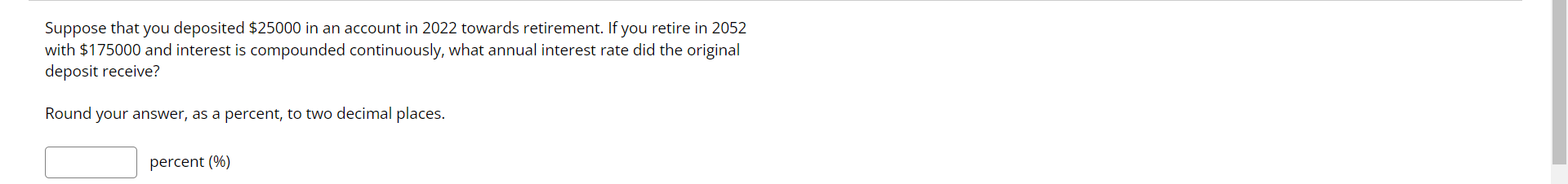 Solved Suppose that you deposited $25000 in an account in | Chegg.com