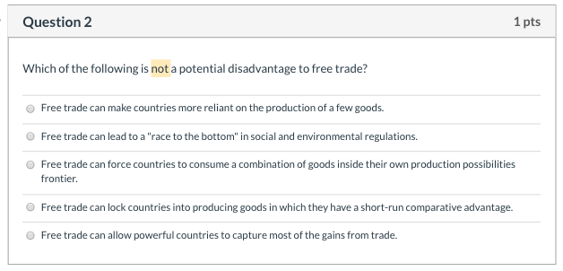 Solved Question 2 1 pts Which of the following is not a | Chegg.com
