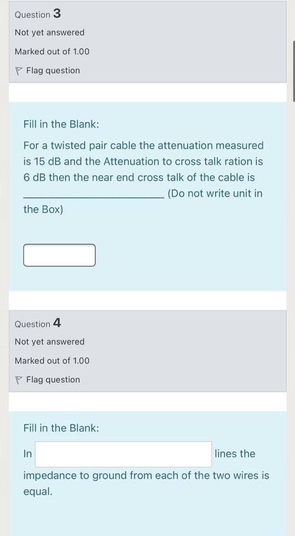 Solved Question 3 Not yet answered Marked out of 1.00 Flag | Chegg.com