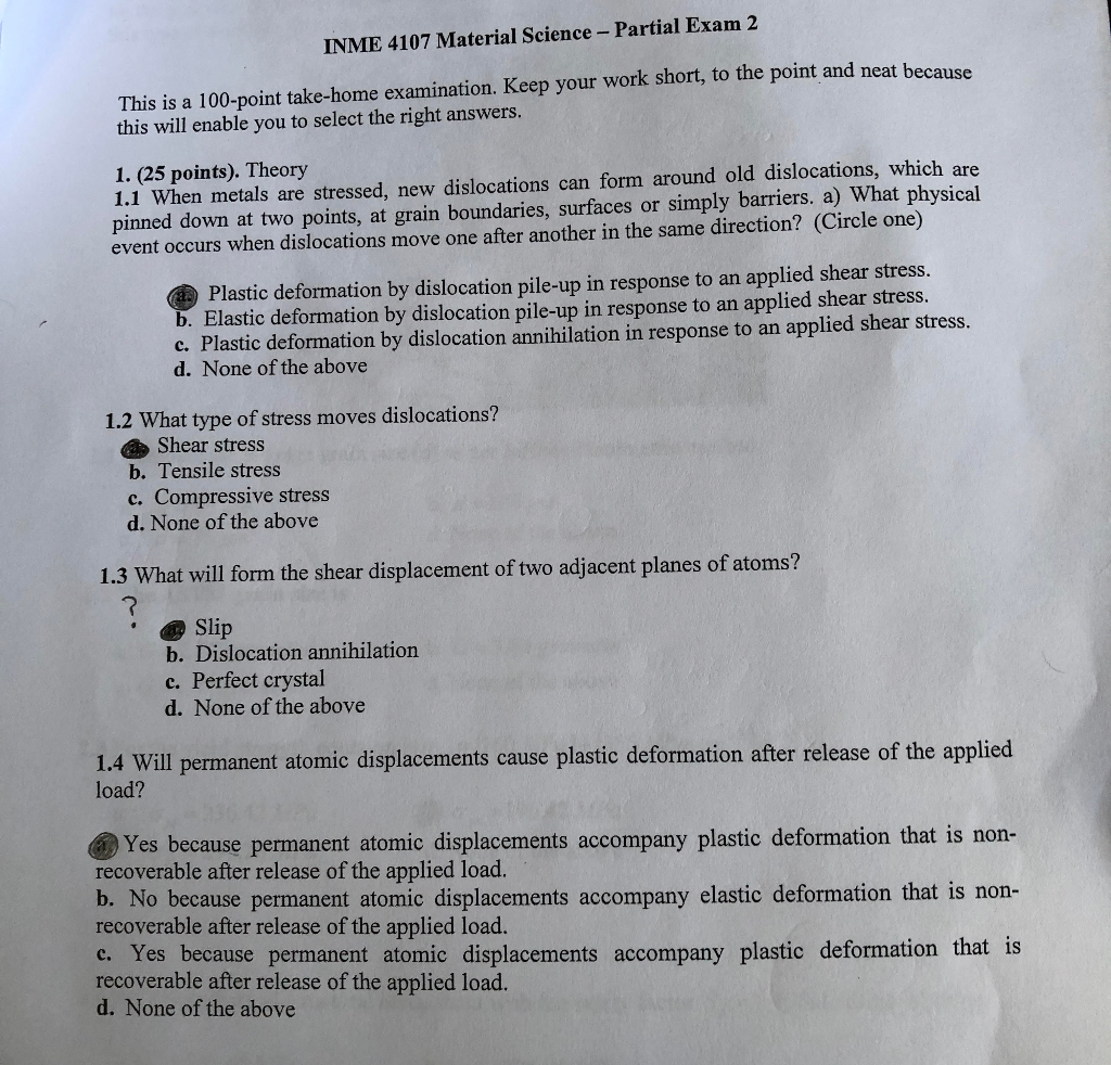 2 4107 Science - Exam Partial I This Material INME ...
