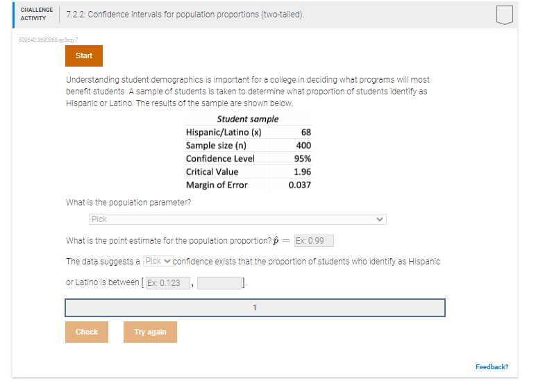 Solved 7.2.2: Confidence intervals for population | Chegg.com