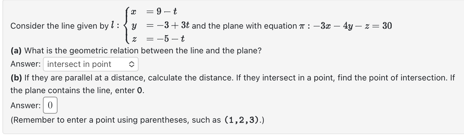 Solved (a) What is the geometric relation between the line | Chegg.com