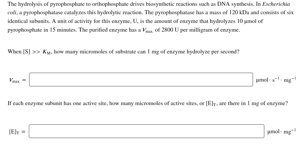 Solved The Hydrolysis Of Pyrophosphate To Orthophosphate Chegg