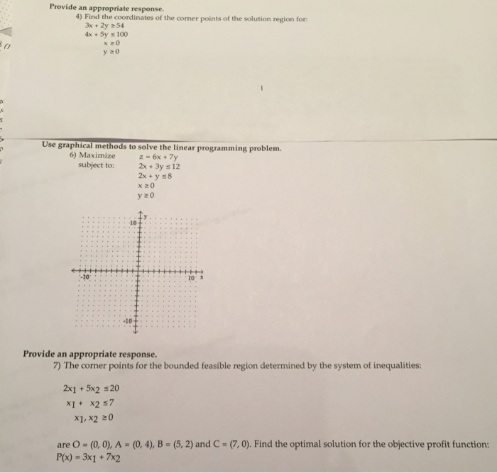 Solved Find The Coordinates Of The Corner Points Of The