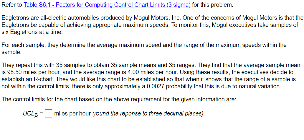 Solved They also ask for LCL later too but I can't get the | Chegg.com