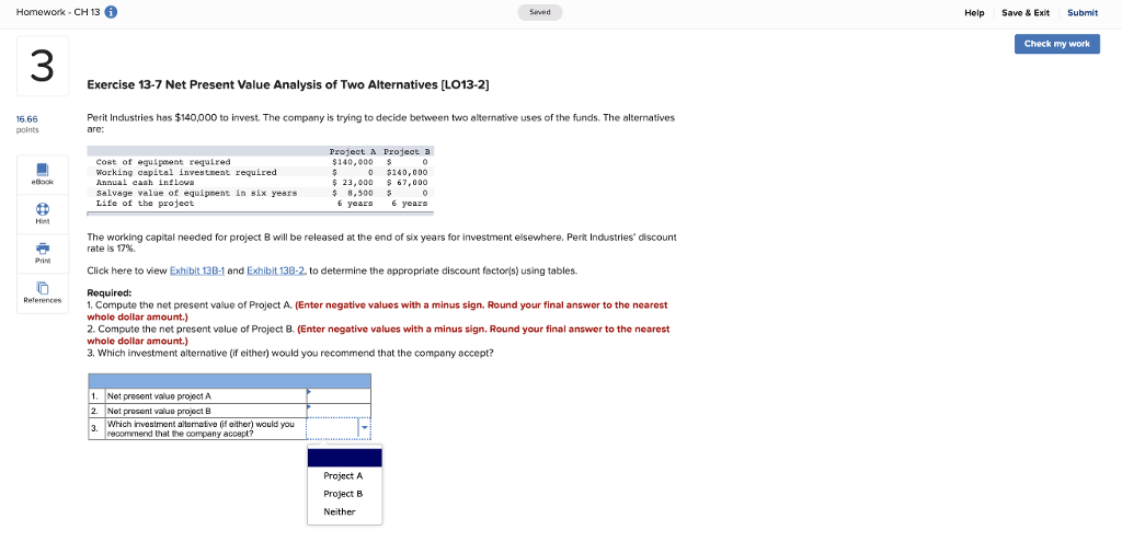 homework help net present value