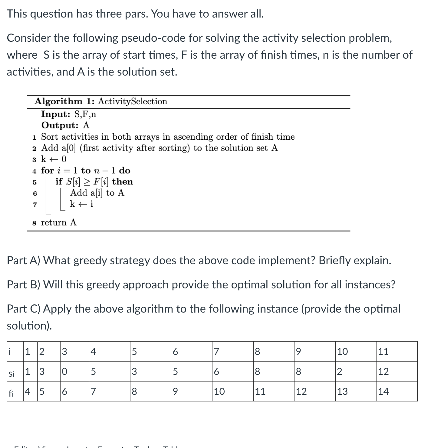 Solved i need help This question has three pars. You have to | Chegg.com