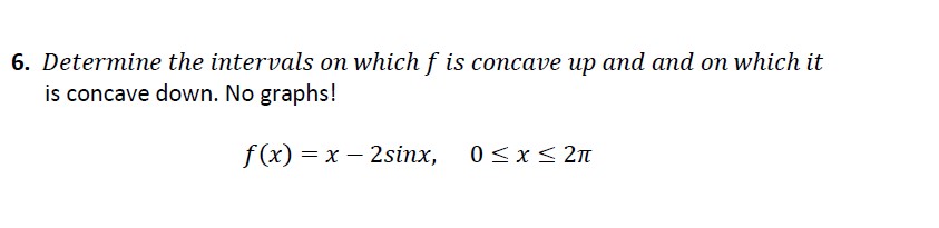 Solved Determine the intervals on which f is concave up and | Chegg.com